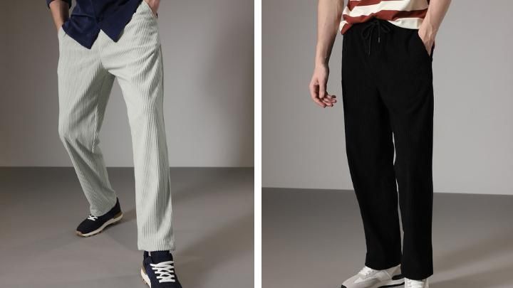 Combo of 2 Cuadray Fabric Stylish Pants | Perfect Blend of Comfort & Style - Black & Grey (Buy 1 Get 1 Free🔥🔥)