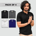 Men's Polo T-Shirt Pack Of 4 (Buy 1 GET 3 FREE🔥🔥)