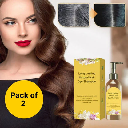 Long Lasting Natural Hair Dye Shampoo - Buy 1 Get 1 FREE