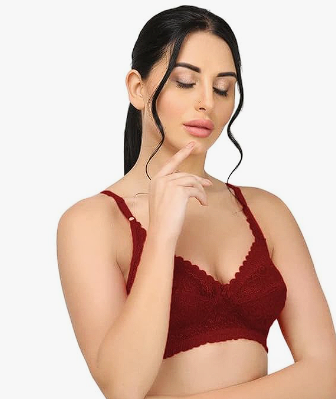 Girls Full Coverage Non-Padded Net Bra (Pack of 2)